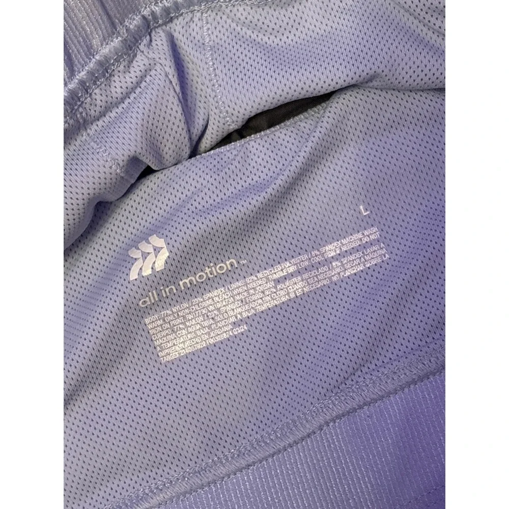 NEW All In Motion Womens Purple Shine Rib‎ Longline Sports Bra Crop Top Large